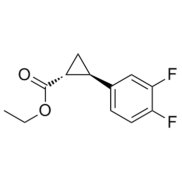 Cyclopropanecarboxylic acid, 2-(3,4-difluorophenyl)-, ethyl ester,(1R,2R)-